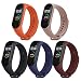 Produktbild Monuary 5 Stück Armband für Xiaomi Mi Band 4 / Mi Band 3, Buntes Ersatzarmband Aus Silikonbeschichtetem Fitness Tracker-Zubehör [Ersatzarmband Kompatibel mit Xiaomi Mi Smart Band 4]