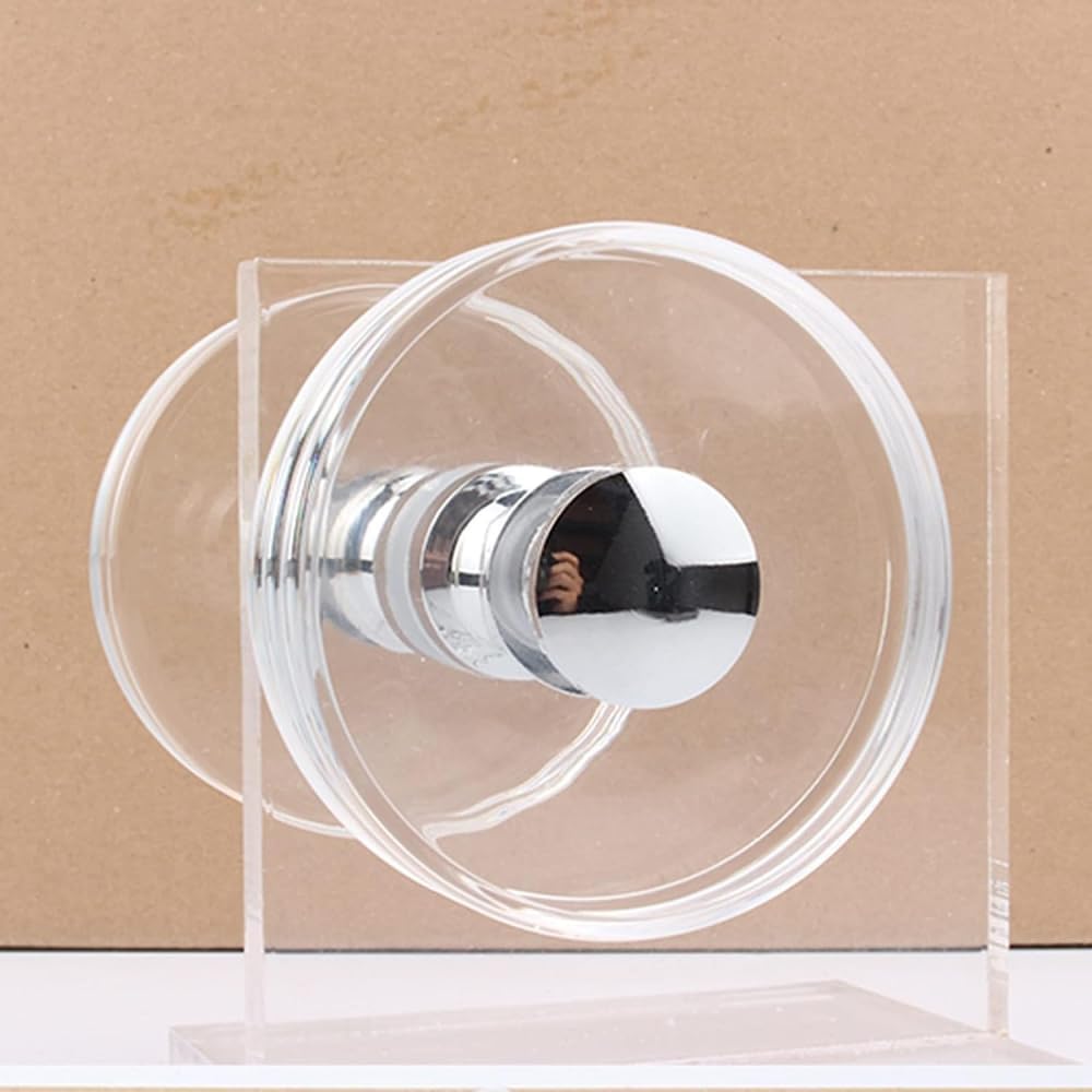 Acrylic Glass Door Door Knobs, Crystal Handle for Bathroom, Transparent Single Hole Big Pull Handle, Sliding Wardrobe Door Parts-110mm