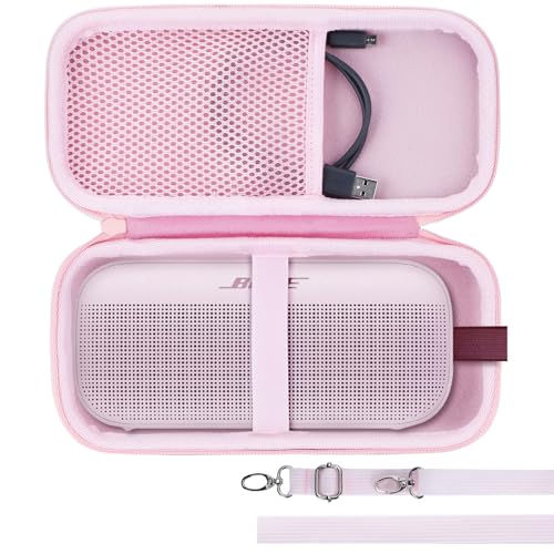 Image of Lebakort Hard Case Compatible with Bose SoundLink Flex 2nd Gen /Bose SoundLink Flex Portable Speaker, Petal Pink Case