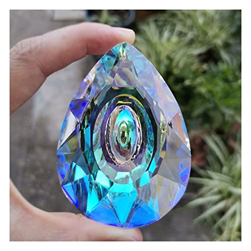 プリズムと万華鏡 76mm クリスタル プリズム ハンギング デコレーション ペンダント シャンデリア パーツ 理科教室光学キット (Color : Color 2, Size : 76mm)