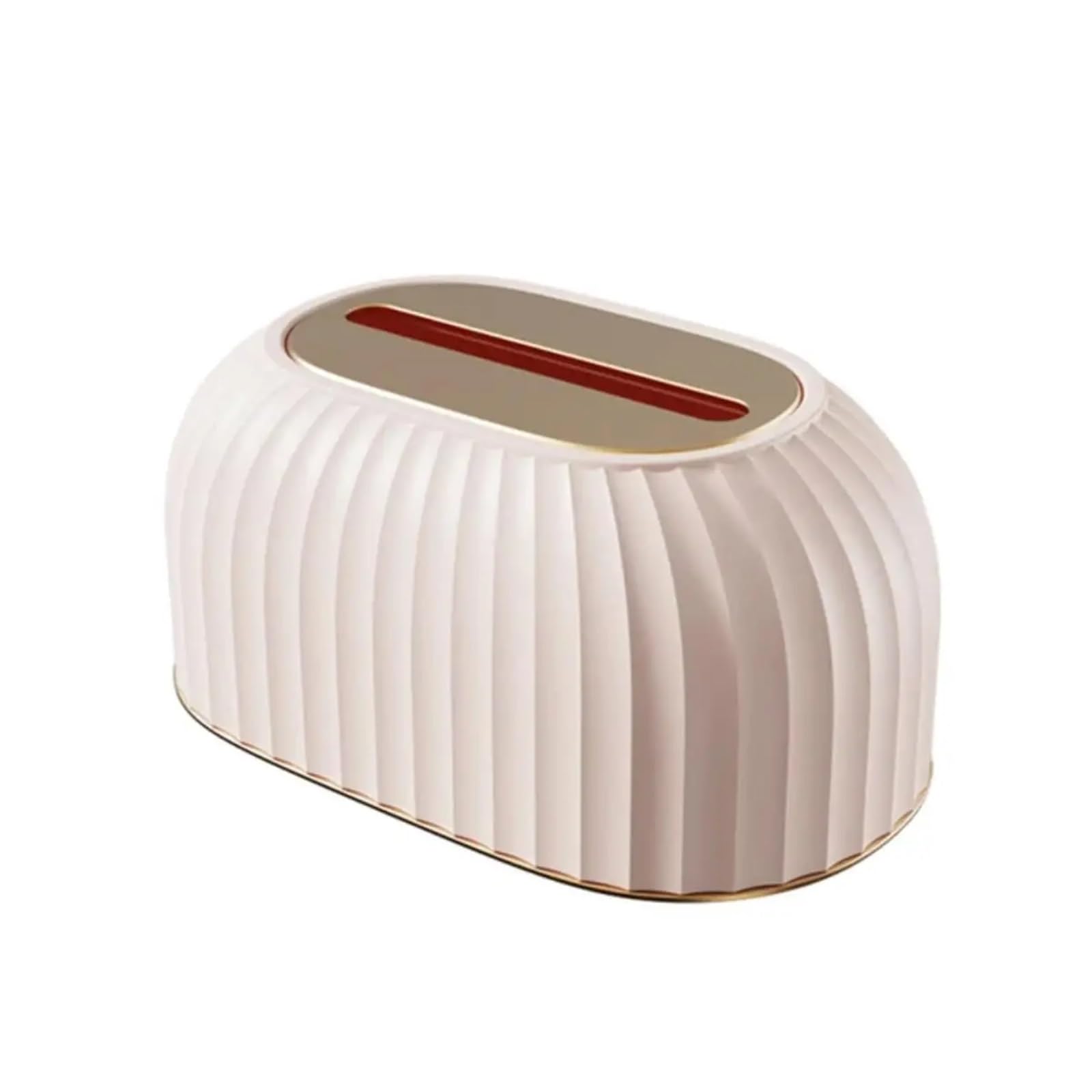 Striped Tissue Box Holder Toilet Paper Box Table Napkin Holder Car Tissue Paper Dispenser Home Decoration(Pink)