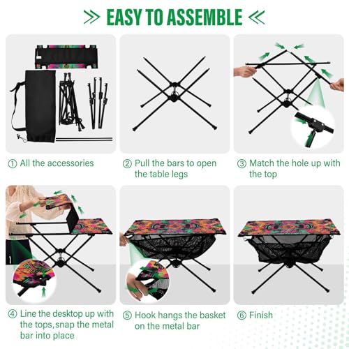 Mesa de Camping Plegable GOODOLD Diseño Tribal Colorido, Portátil y Fácil de Doblar miniatura 4