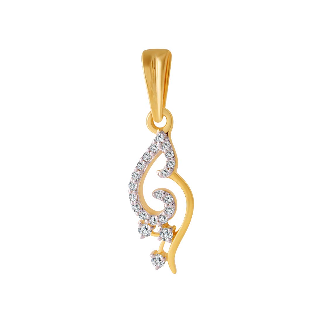p.c. chandra jewellers P. C. Chandra Jewellers 18KT Yellow Gold and Diamond Pendant for Women-picture-12