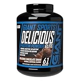 Giant Sports Delicious Elite, 24g of Whey Protein Powder Chocolate Shake with Muscle Building Amino Acids, 5 lb