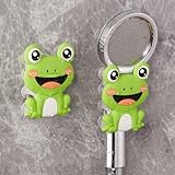 2Pcs Cartoon Panda /Frog Silicone Suction Cup Shower Head Holder Bathroom Bracket ,Punch-Free Shower Head Wall Mounting Bracket Height Adjustable Holder for Bathroom Self-Priming Shower (Frog)