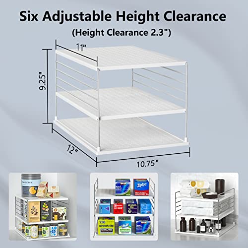 Wanchiy Upgraded Cabinet Organizers And Storage -Divided Compartment Holder For Plastic Bag, Wrap, Foil, Snack And Box For Kitchen Organization And Storage-Under Sink Organizers And Storage Suitable #TOP1