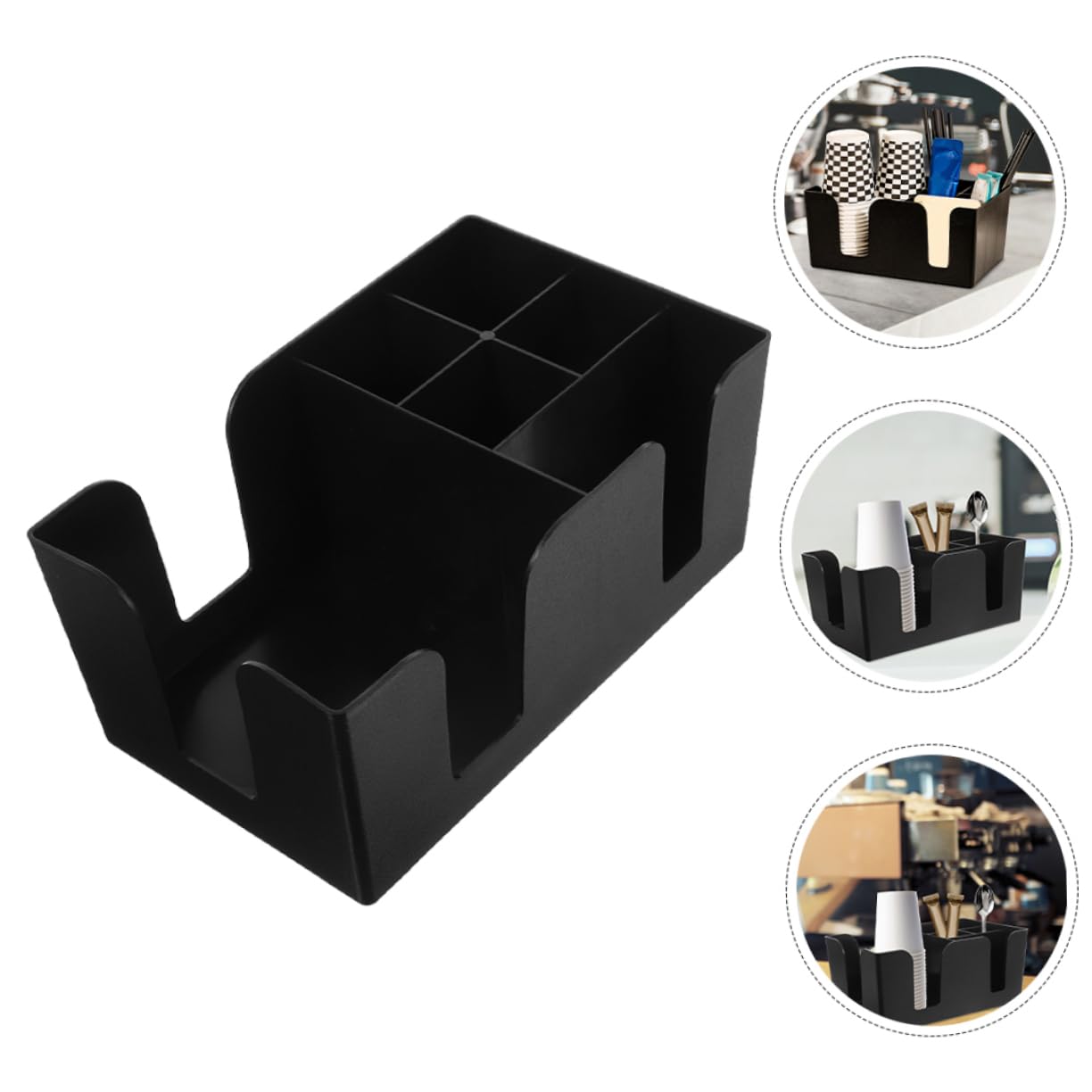 Alipis Cup Lid Organizer Tea Bag Box Condiment Organizer Hotel Organizer Countertop Sugar Packet Holder Pp Material