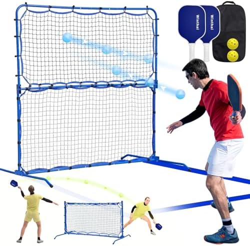 Pickleball Practice Rebounder Net for Dink Volley Solo Training Equipment, 7.9FT or 6FT 2in1 Mini Pickleball Net Portable Trainer for Outdoor Driveway Backyard Indoor Garage, Easy Setup & Storage