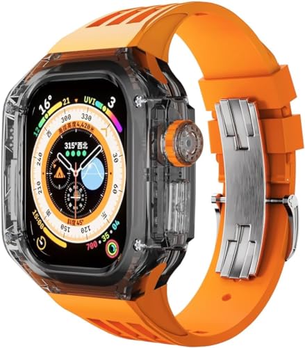 Ya en manzanajugosa.com: MGTCAR Kit de modificación de correa de reloj de goma transparente de lujo de 49 mm, para Apple Watch Ultra Serie 8, accesorios de repuesto, 49mm, Agate