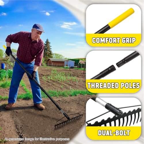 BlumeTrec 68-Inch Adjustable Bow Rake
