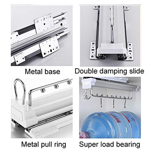 Garde-robe coulissant extensible 460 mm avec tringle métallique LWX