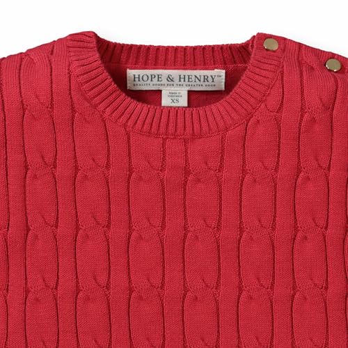 Image of Hope & Henry Girls Cable Front Pullover Sweater