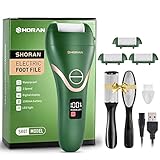 【Idea de regalo perfecta】 La quita durezas para pies electrico SHORAN son la opción ideal para que usted obtenga una pedicura de cuidado de pies profesional regularmente en casa. Mientras tanto su practicidad lo convierten en una gran idea de regalo para tus padres, familiares o amigos, ya que el cuidado de los pies es fundamental para todos.