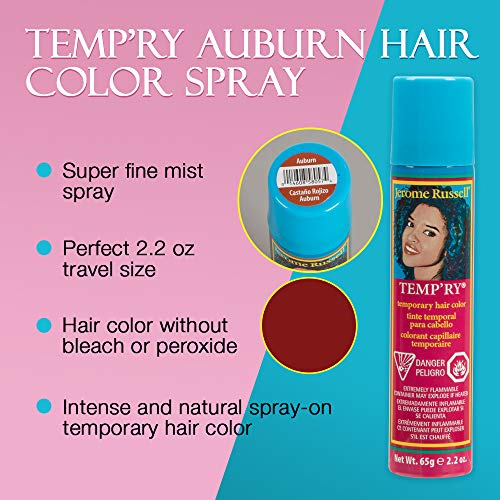 Temp'Ry Spray-On Auburn Hair Color 2.2Oz Pack x3 miniatura 3