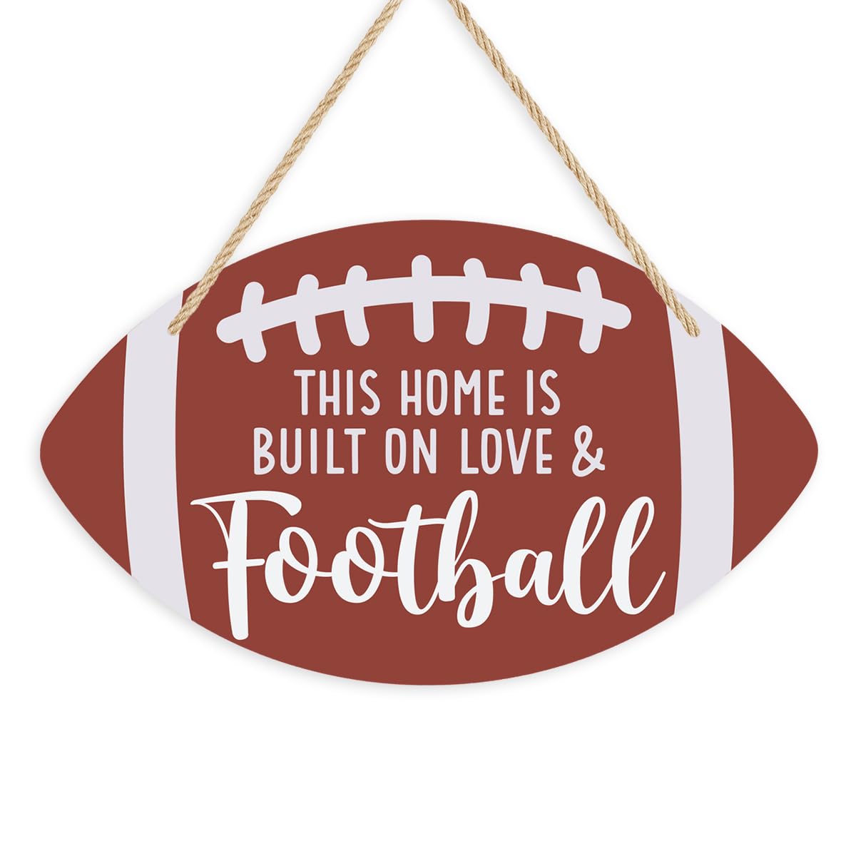 Fall Halloween Decoration Football Sign Autumn Wooden Block Plaque Wood Products Signs Farmhouse Porch Indoor Outdoor for Harvest