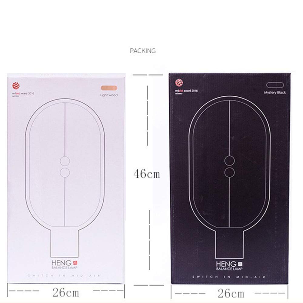 Lámpara Heng Balance - Ellipse, premiada a Nivel Mundial, con Interruptor magnético suspendido en el Aire, LED Alimentado por USB y ganadora del premi