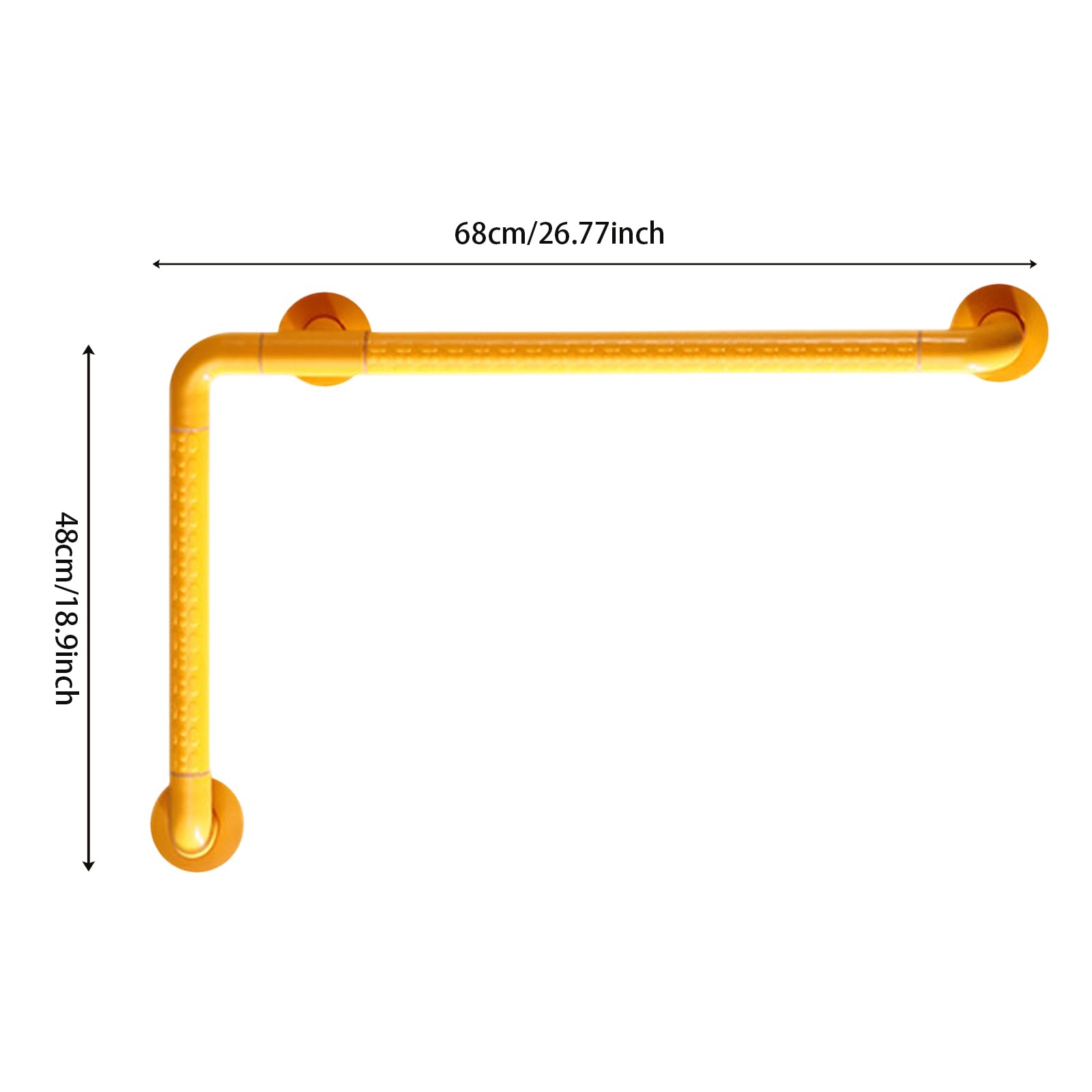 Maniglia di sicurezza a forma di L, in acciaio inox, antiscivolo, fosforescente, per bagno, vasca da bagno, scale, maniglia di supporto per anziani disabili