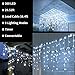 Toodour Christmas Icicle Lights Outdoor, 360 LED 29.5ft 8 Modes Fairy Icicle String Light with 60 Drops, Led Christmas Lights Twinkle for Holiday, Party, Wedding, Eaves, Xmas Decorations (White)