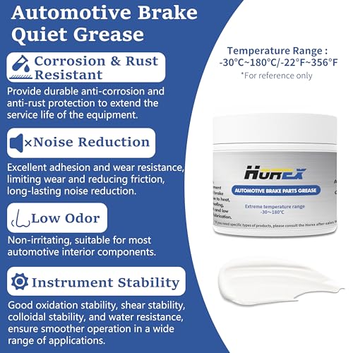 Horex Automotive Brake Parts Grease 50g Extreme Ceramic Caliper Drum Disc Brake Lubricant Anti Seize Squeal Rust Lubrication Quiet High Temp Car Gear Guide Pin Wheel Calipers Sleeves Truck Trailer - Thumbnail 3