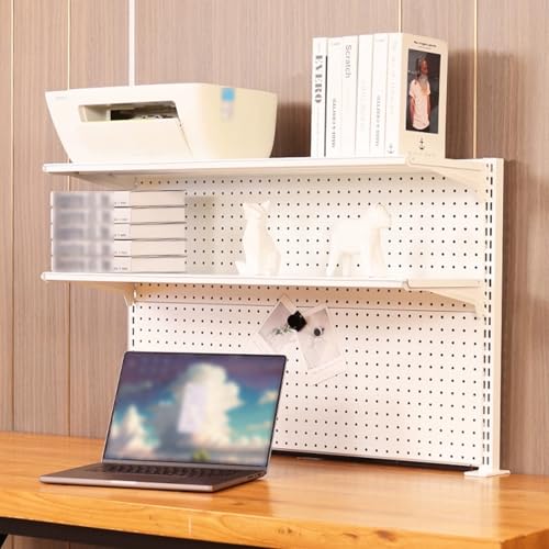 Panneaux perforés muraux pour rangement étagère de bureau 92cm