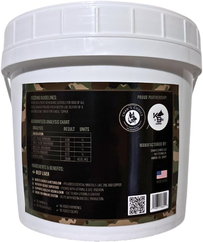 Chan's Choice Freeze Dried Beef Liver Bucket