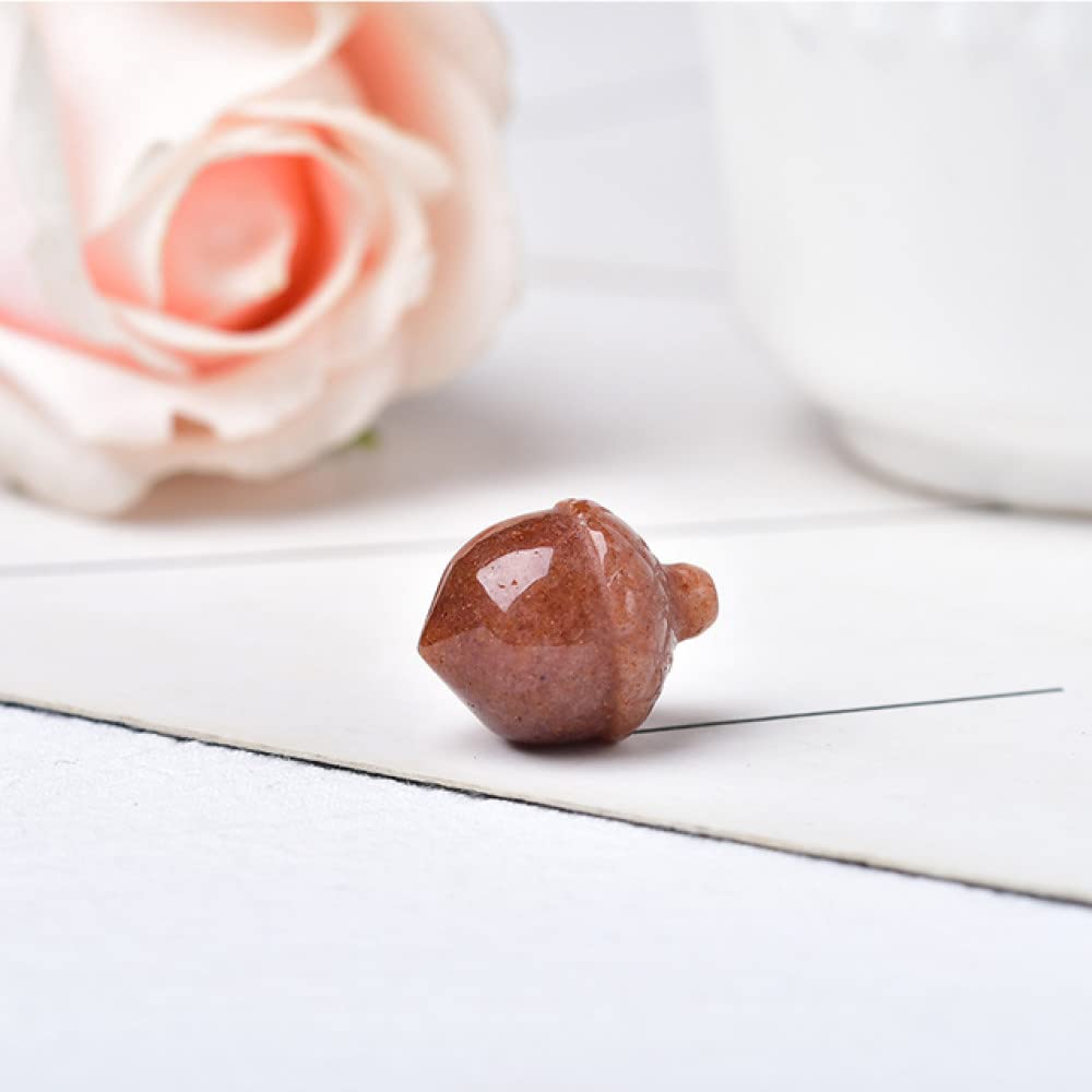 Noisette en cristal de quartz rose naturel pour décoration de maison DIY