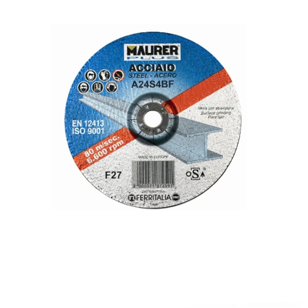 Abrasive Steel Disc Ø 125 x 6 x 22.2 mm.