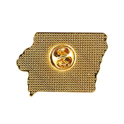 Image of State Shaped Map Lapel Metal Pin Enamel Brooch Keepsake Beautifully Designed for Backpack Hat
