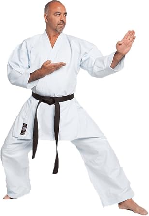 Ronin Shiai Black Label Karate Uniform Gi from Japan - 12oz Poly/Cotton Pre-Shrunk for Training & Kata Competition.