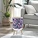 Small Trash Can with Lid sky peach floral abstract texture multi flowers seamless all design 1.8 Gallon/7L Garbage Can Waste Bin with Press Top Lid Legs Waste Basket for Bathroom Kitchen Bedroom