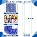 Huskein Mardi Gras Beads, 120 PCS Blue Beads Necklace, 33" Blue Bead Necklace, Mardi Gras Accessories, Parade Throws Bulk for Christmas Pirate Birthday Gender Costume Party Favors Supplies