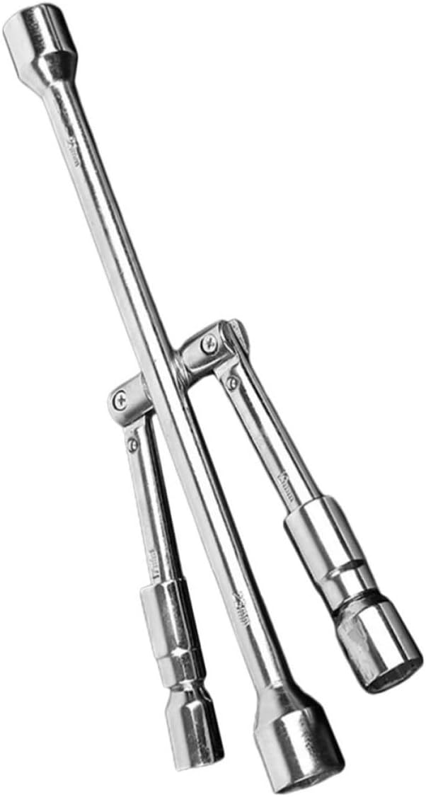 4 Way Folding Lug Wrench Car Tire Maintenance Steel Spanner