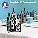 Big Dot of Happiness 3D Nighttime City Skyline Centerpiece Table Decorations, Freestanding New York Party Decor, Prom or Birthday Party Centerpieces - 8 Count