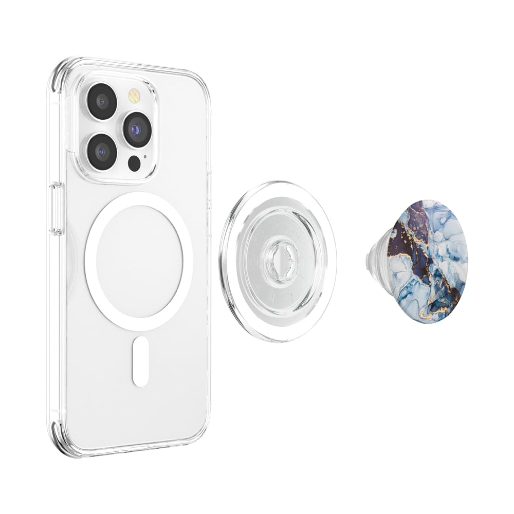 PopSocket Intercambiabile Blu E Oro - Supporto Per Telefono, Design Astratto, Regalo Ideale - Foto 7