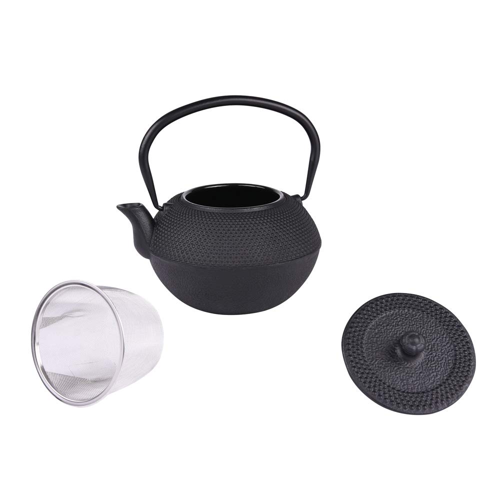 Table Passion - Tetera de hierro fundido con filtro inoxidable 1,2 l asia, color negro