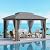 SUNSHINE VALLEY 10x13' Outdoor Patio Gazebo Wood Look, Canopy Tent with Heavy-Duty Metal Frame, Screened Gazebo with Dual Roof & Curtains, Patio Canopy with Mosquito Netting for Backyard, Dark Grey