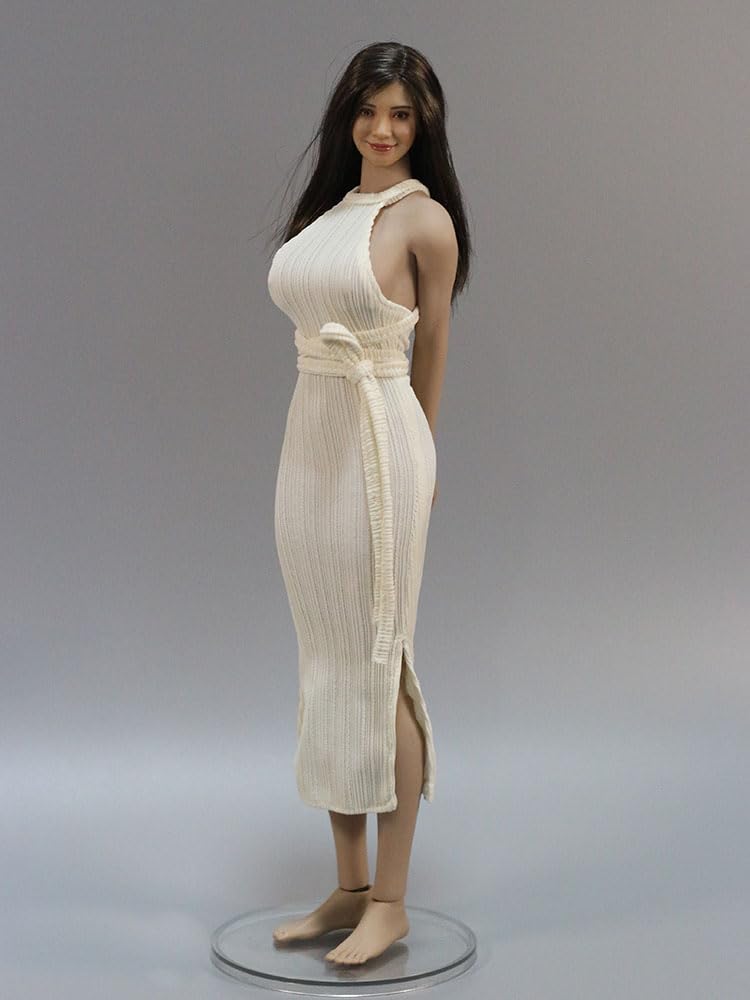 Robe de soirée blanche échelle 1/6 pour shooting photo et dioramas de figurines