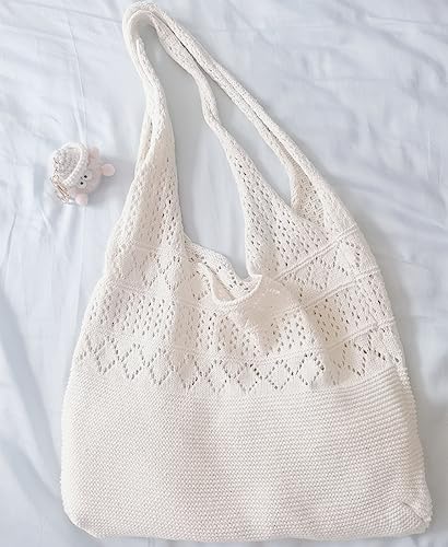 Image of Crochet Bags for Women Crochet Tote Bag Fairycore Hobo Bag Summer Beach Bags for Vacation
