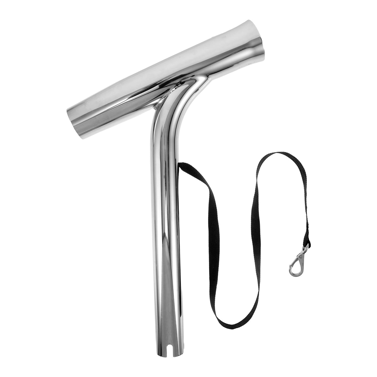 Porta Canna da Pesca in Acciaio Inox Argento per Barche e Yacht, Design Portatile Stabile e Sicuro, Misura 42x26x5,3cm, per Kayak e Pesca in Mare