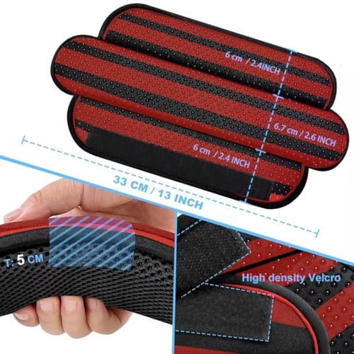 Image of ZINZ 2-Pack Universal Shoulder Pad with Ultra Thick Cushion for Bag Luggage Bag Crossbody, Plus Long & Anti-Slip & Breathable,Black red Black