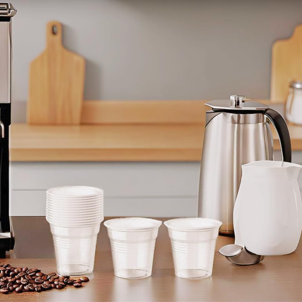 Generico Bicchieri Plastica CAFFE' Da 80 Ml Bianchi O Trasparenti - Foto 12