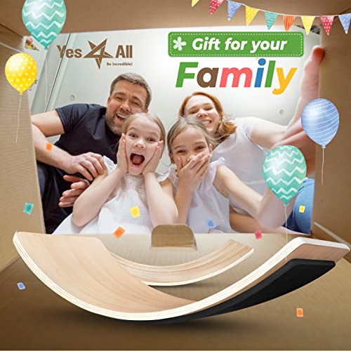 Yes4All-Premium-Kinderboard-Kids-Balance-Board-Kids-Wobble-Board-Wooden-Wobble-Balance-Board-for-Kids-Balance-Board-KidsWobble-Balance-Board-Toddler