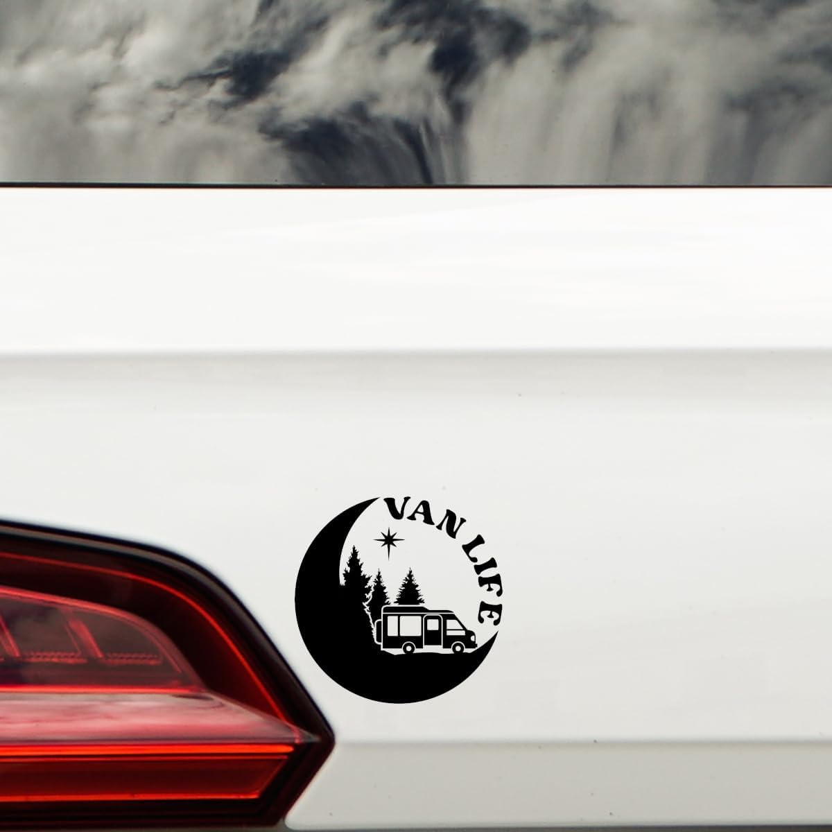 Van Life Adventure Travel Decal - Car Bumper Sticker - Van - Caravan - Motorhome - Campervan - Mirror - Laptop - Wall - Camping Gifts (Black, Medium) — view 5