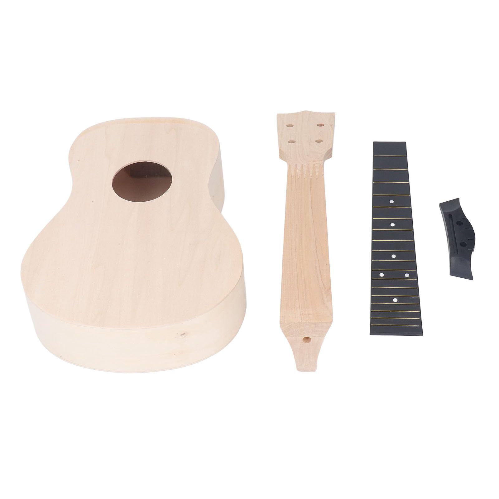Kit de Ukulélé DIY, Ukulélé en Bois de Tilleul et Acajou de 24 Pouces, Taille Compacte et Léger pour Maison Performance Voyage et Pratique Musicale