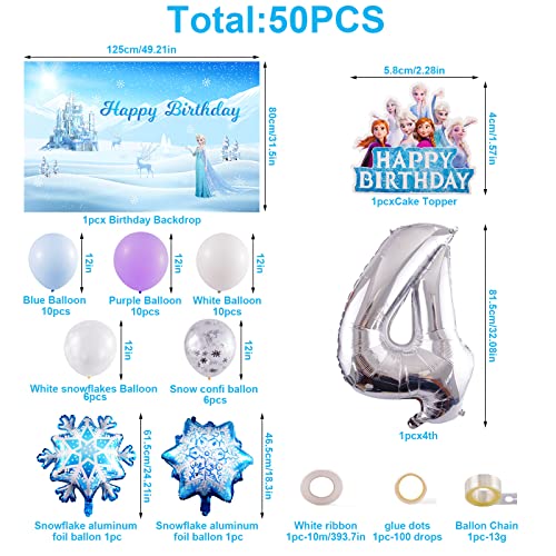 Decorazioni Compleanno Palloncini 4 anni, 50 pezzi...