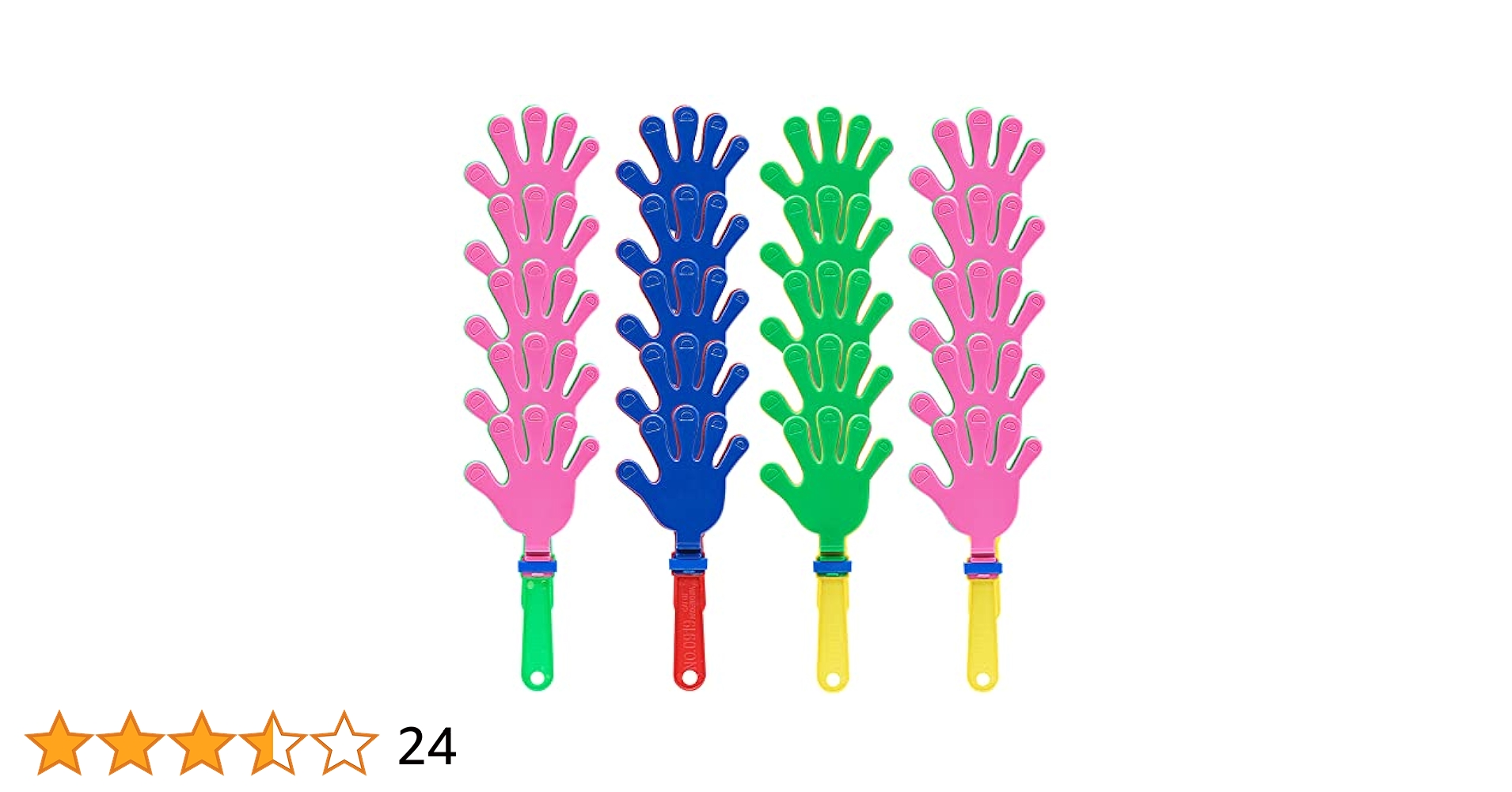 4 Clapper A Mano In Plastica - Strumenti Rumore Per Feste, Sport E Concerti