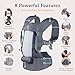 Beco 8 Baby Carrier from Newborn to Toddler (7-45lbs) - All in 1 Hybrid Front, Hip and Backpack Style Carrier with Breathable, Cooling Mesh - Camo