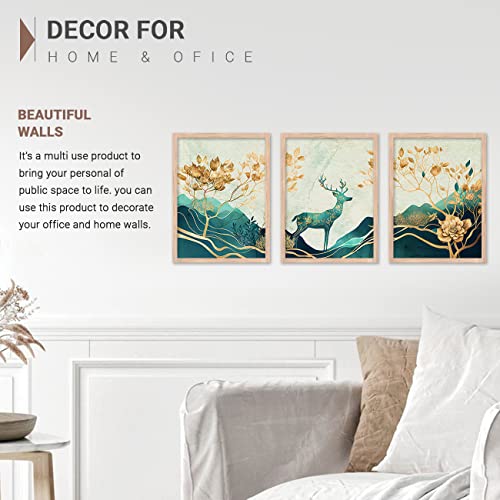 Image of kotart Paintings Modern Art Wall Decor Framed Wall Painting for Living Room, Bedroom - Framed Wall Decor Paintings with Frame - Painting for Wall Decoration Set of 3-D (Art 6, 10x13 inch)