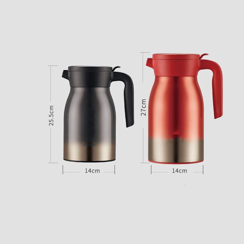 Thermoskanne 1.5L Rot, Isolierkanne Edelstahl Doppe Produktbild-Vorschau 7