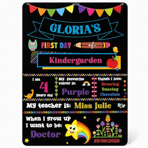 First Day of School Board Chalk Board Portable Board Outdoor Chalkboard